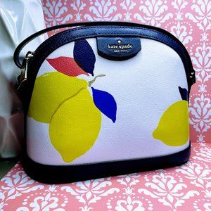 Kate Spade White Lemon Zest X-Large Dome Crossbody